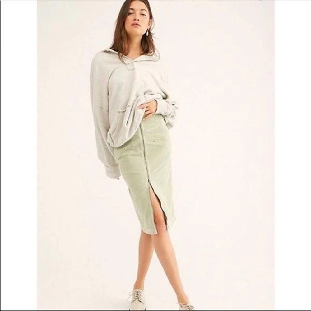 NWT Free People I Want It all Midi Corduroy Skirt